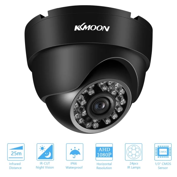 720P HD Analog Säkerhetskamera Övervakning CCTV-kamera Utomhus Väderbeständig Infraröd Night Vision Rörelsedetektering Analog DVR NTSC-system