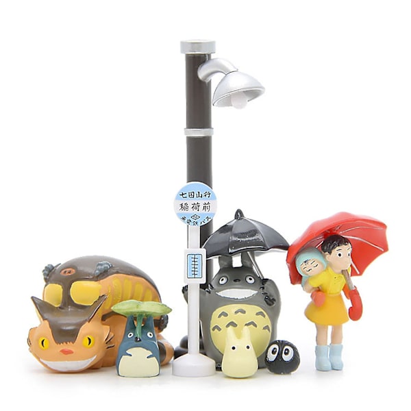 8 st/set tecknad figur hög simulerad söt PVC Studio Ghibli Min granne Totoro Actionfigur leksak födelsedagspresenter - ZHENV