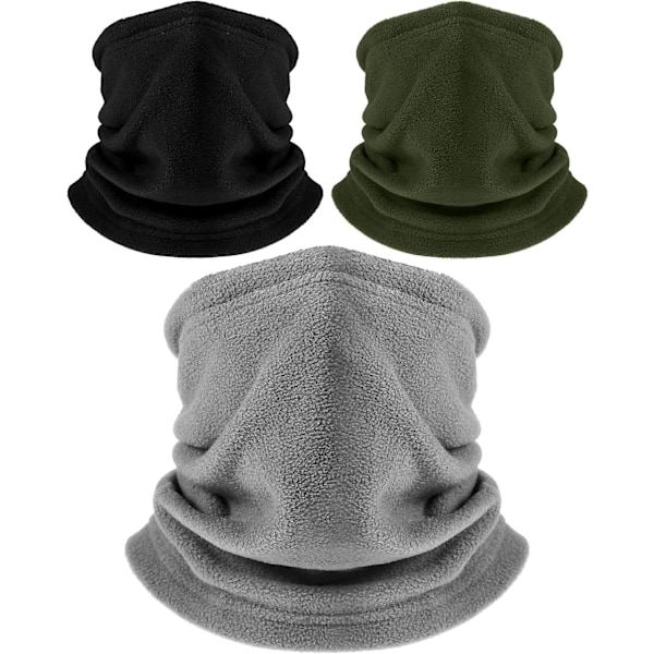 Kaulahuivit 3 kpl Talvi Fleece Kaulahuivit Tuulenpitävä Huivi Paksu Snood Huivi Lämpöinen Juoksu Kaulahuivit Balaclava