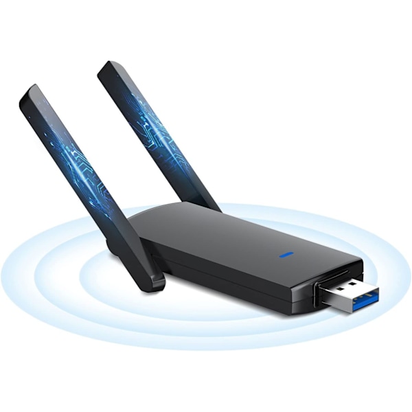 AC1300 USB WiFi-adapter med høyeffektantenner