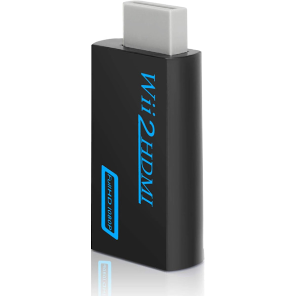 Zeato Wii til HDMI Konverter, Wii til HDMI Adapter, Wii til HDMI 1080P 720P Forbindelsesudgang Video - Understøtter Alle Wii Visningstilstande - Sort Black