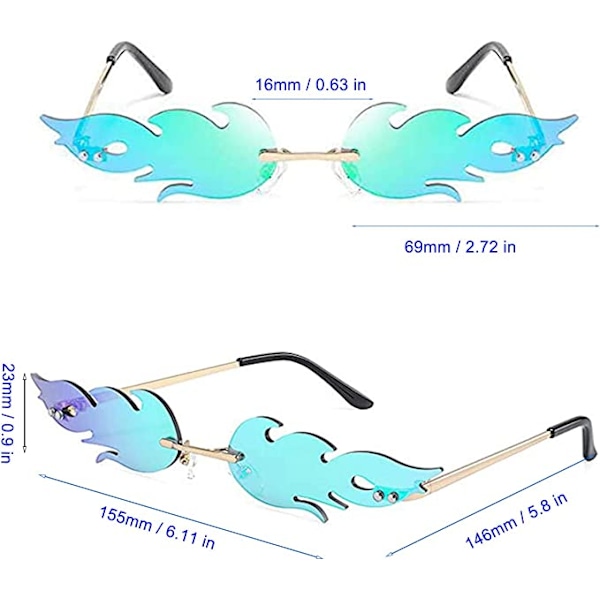 Flamsolglasögon, 2-pack flamsolglasögon, flamsolglasögon