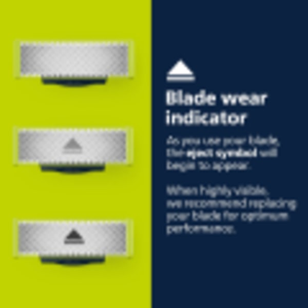 3-pack rakblad som är kompatibla med Philips Oneblade Replacement One Blade Pro Blades för män (modeller QP25XX QP26XX QP65XX)