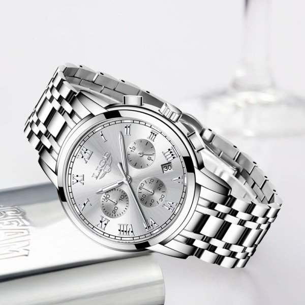 2022 New Fashion Dam Vattentät Quartz Watch Top Creative Luxury Brand Steel Strap Watch