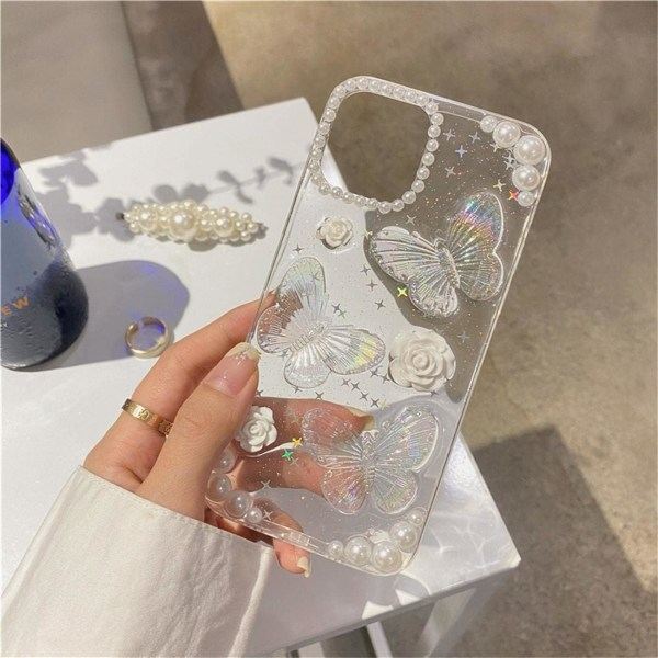 Yhteensopiva iPhone 11:n kanssa 3D Crystal Kiiltävä Söpö Tyttömäinen Puhelimen Kotelo