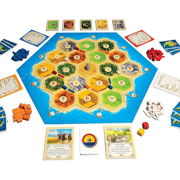 Catan Brädspel (Grundspel) | Familjespel | Brädspel för Vuxna och Familj | Äventyrsspel | Ålder 10+