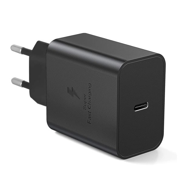 Hurtiglader 45W til Samsung USB-C + 2M USB-C Kabel - EU - Sort
