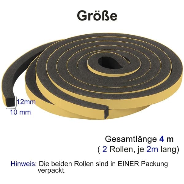 4M Foam Weather Stripping Door & Window Sound Foam Tape