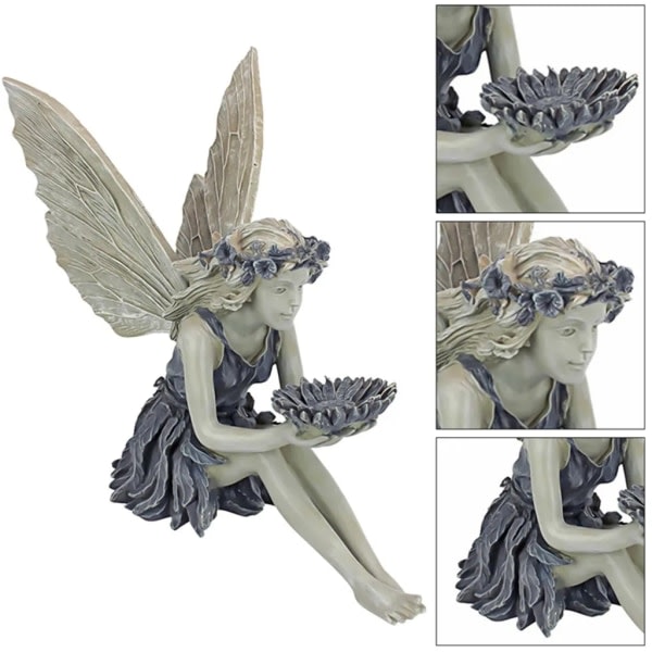 Solsikke Blomster Fe Ornament Have Dekoration Elf Statue Engel Resin Statue Have Statue