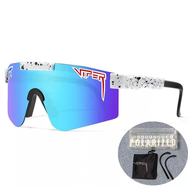 Polariserte Sportsolbriller for Menn Kvinner Baseball Sykling F Cyan