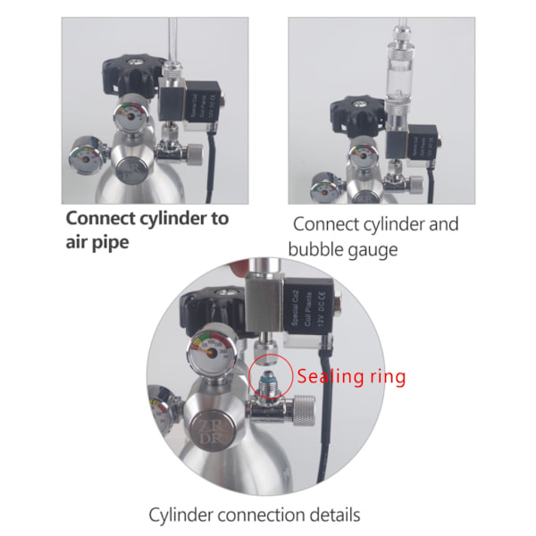 AC100-240V Enkel/Dubbelhuvud Akvarium CO2 Magnetventiler Regulator Låg Temperatur Fisk Tank Elektriska Magnetventiler EU-kontakt EU plug Double