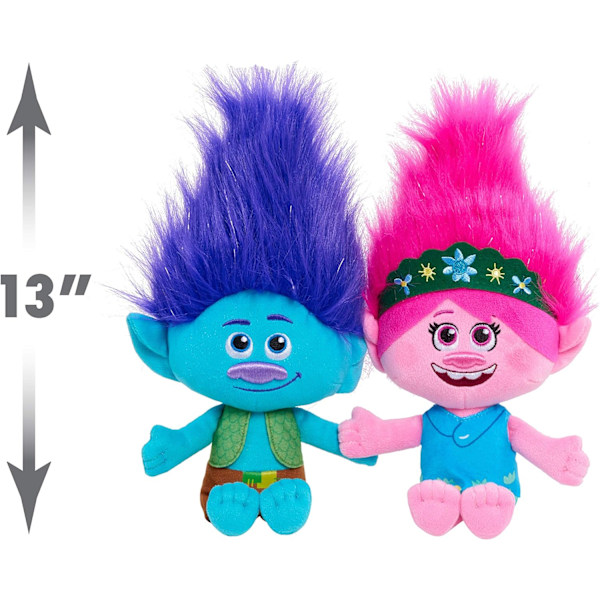 Trolls 13-tuumainen World Tour Poppy & Branch Friendship Plush 2-Pack pehmolelut