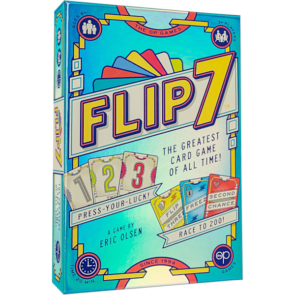 Flip 7™ Korttipelit | Kompakti perhepeli | Onnen ja strategian yhdistelmä | Nopea oppia | 94 korttia | Säännöt englanniksi