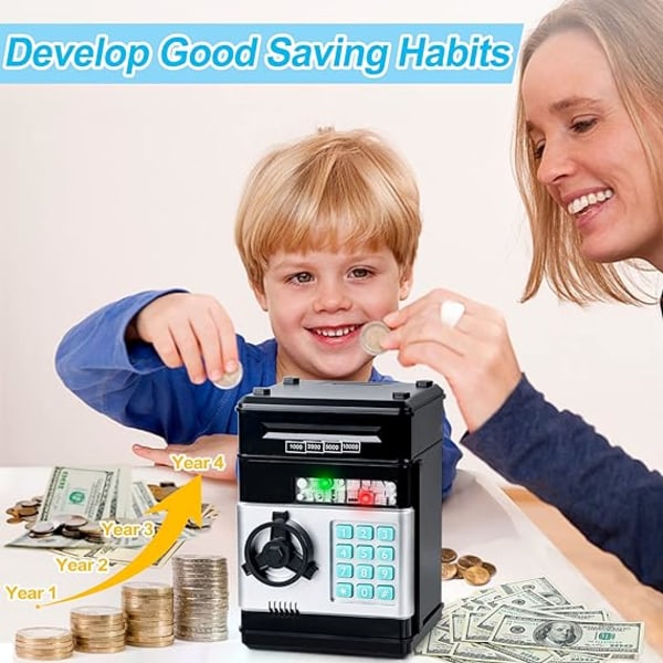 Säästöpossu Cash Coin CAN Pankkiautomaatti Pankki Elektroninen Kolikkorahapankki lapsille - Kuuma lahja