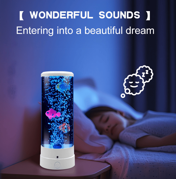 LED Bubble Fish Lamp DIY Table Lamp USB Rechargeable Night Light Home Office Round Table Lamp Desk Decoration