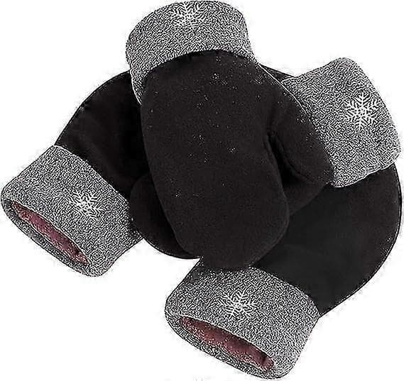 Hand i Hand Vantar Parhandskar Vinter Varma Handskar Jul Alla Hjärtans Dag Presenter för Par Vantar Vinter Varma Handskar Black