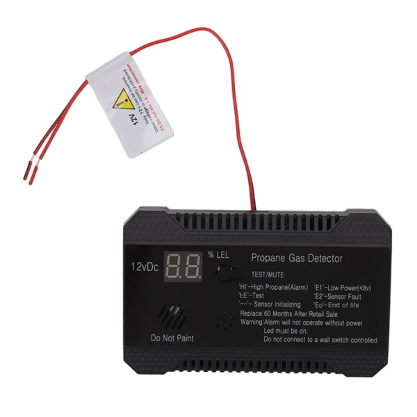 RV Propan Gas Detektor 85dB Alarm for høj RV Propan