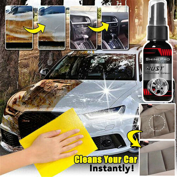 Super Dekontaminerings- og Rustrensningssæt Rensemiddel og Rustfjernelsesspray Biltilbehør Car Wash And Rust Removal Spray