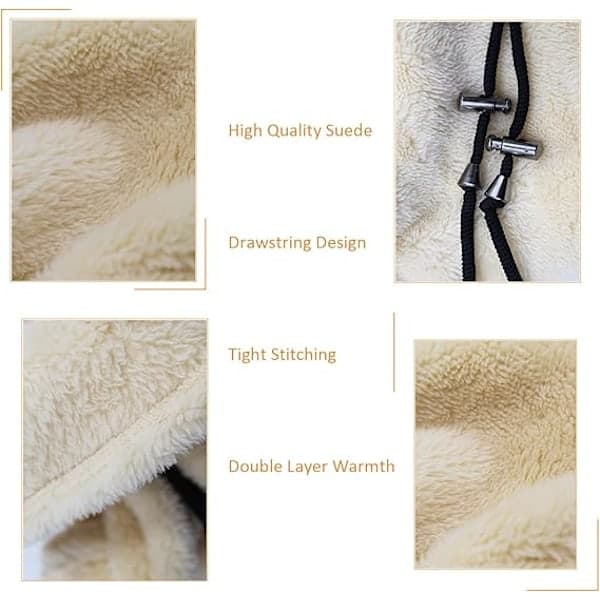 Sherpa-huppu hiihtomaski, fleece-balaclava tuulenpitävä talvimaski