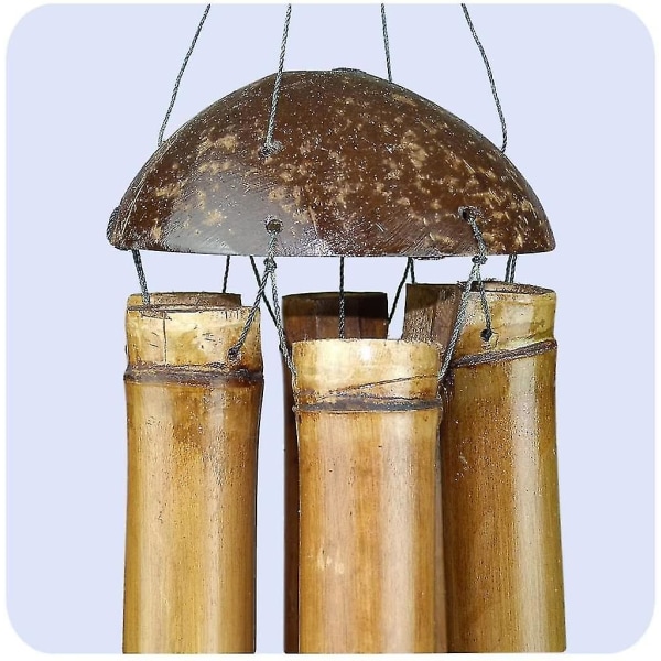 60 cm stor vindklokke Chime Have Vejrbestandig bambus kokosnød