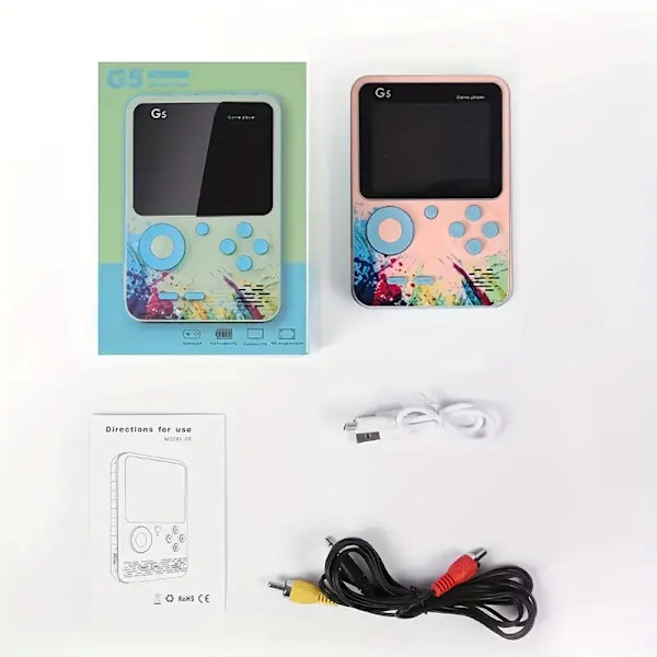 HD-skärm Mini Pocket Spelkonsol, Handhållen Joystick Spelbox
