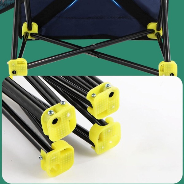 Bärbar campingstol - hopfällbar stol med sidoficka, stabil X stativ hopfällbar stol, robust