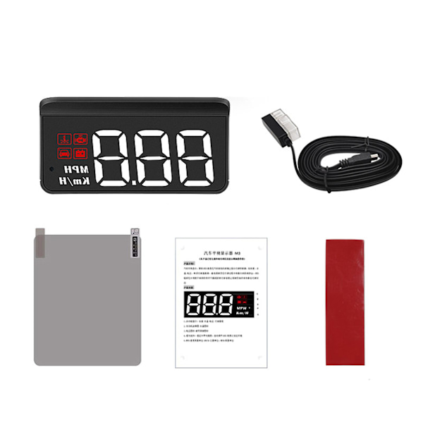 Head Up Display, Car Universal Gps Skin, Speedometer USB Interface, Speed, Driving Direction, Overspeed, Clear Fault Code, för alla fordon
