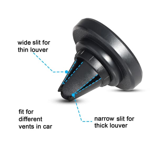360 Roterende Eksos Magnetisk Telefonholder Universal Bil iPhone black