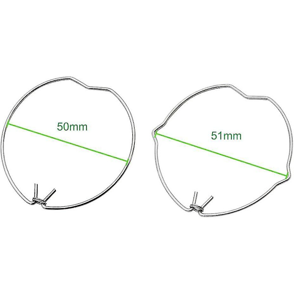 30-pak fjederlåsringe til GU10 MR16, 50 mm diameter, til indbyggede downlights, LED- og halogenlamper