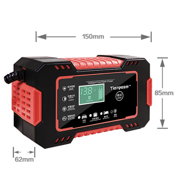 Bilbatteri Oplader Starter Batteri Booster Opbevaring Batteri Oplader 12v/24v Batteri Oplader 12V/24V Smart Batteri Oplader Automatisk Opladning Puls