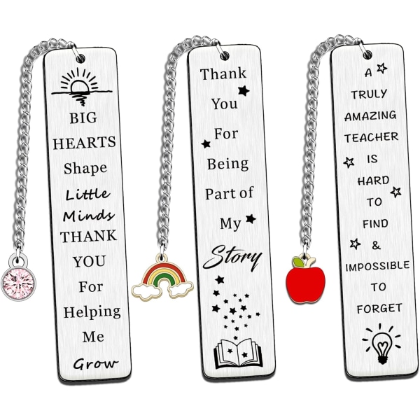 PCS Thank You Teacher Bookmark Gifts Appreciation gifts for the teacher's Christmas birthday