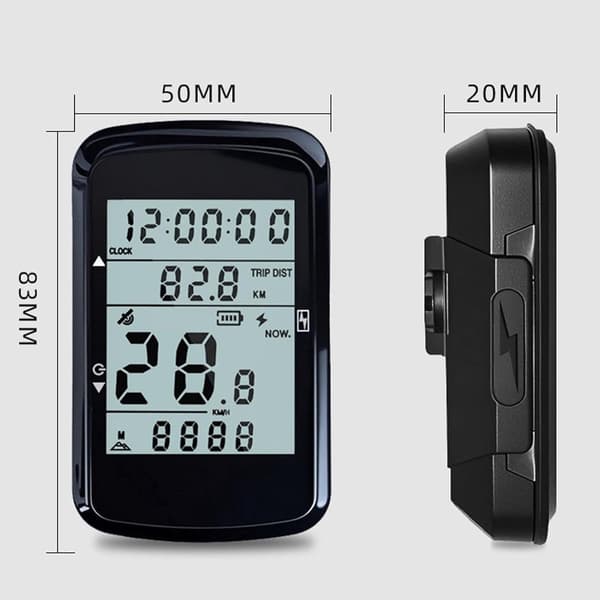 Trådløs sykkelcomputer speedometer 2,4 tommers LCD-skjerm 1200mAh vanntett kilometerteller