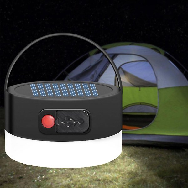 Solar Camping Light, USB ladattava LED-telttavalo retkeilyyn, retkeilyyn