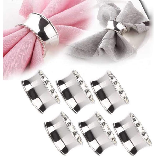 6 Pcs Napkin Rings Wedding Party Table Decorations