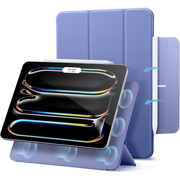 ESR iPad Pro 11 2024 Fodral 2-i-1 Magnet Rebound Lavendel