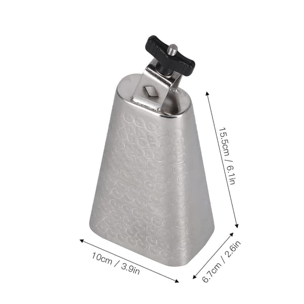 Metalkobjælde Galvaniseret Percussionsinstrument med Knop Velegnet til Trommesæt 15.5x10x6.5cm