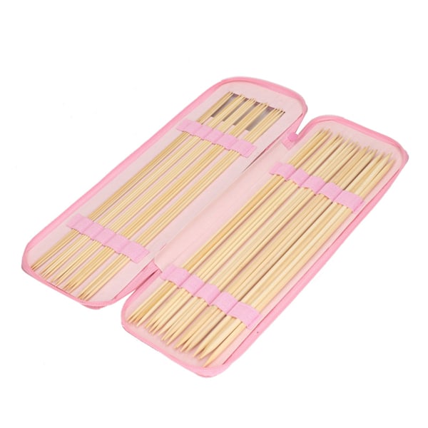 40 st Bambu Stickor Dubbelspetsiga Långa Virknålar för Tröjor Handskar 2.5 till 6.0MM