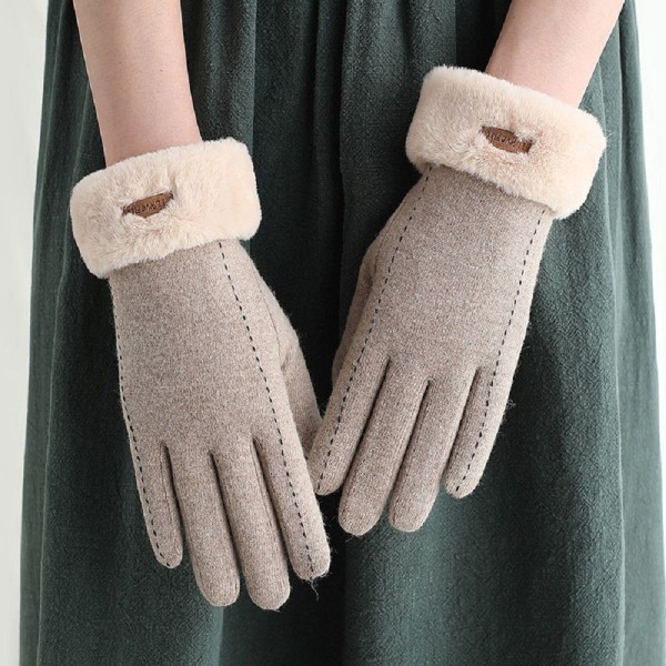 Varma handskar - Vadderade förtjockade koreansk-söt kashmir