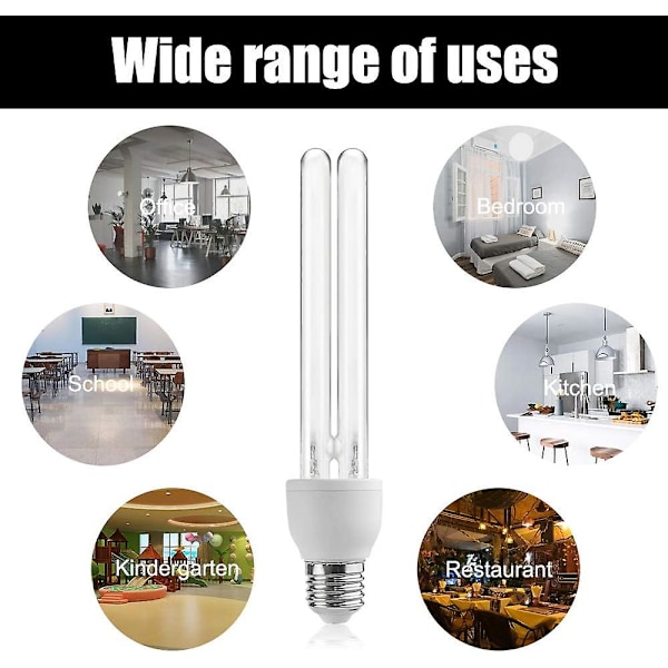 25W E27 UV-desinfeksjonslampe Kvartsrør 254nm UVC-sterilisering med ozon 360 graders belysningsvinkel Cisea
