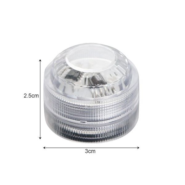 10 stk. Mini Vandtætte LED-Lys, LED-Lys Under Vand RGB Multi-Farvet LED-Lys med 2 Fjernbetjeninger til Pool