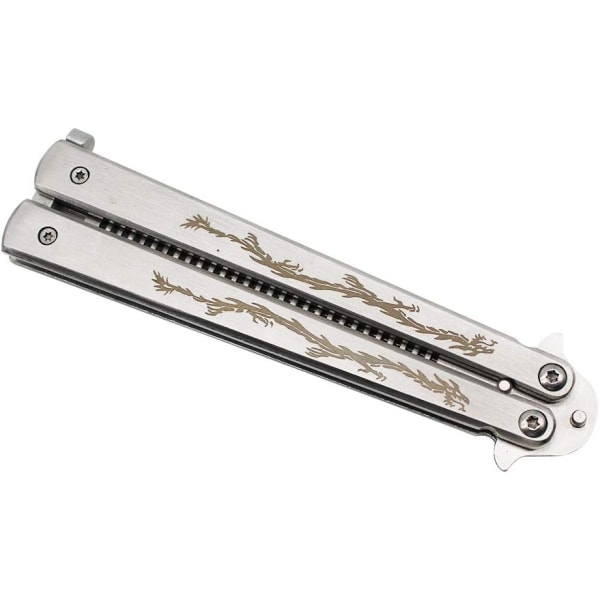 Perhonen Kampa Ruostumaton Teräs Vikkam Balisong Metallikampa T