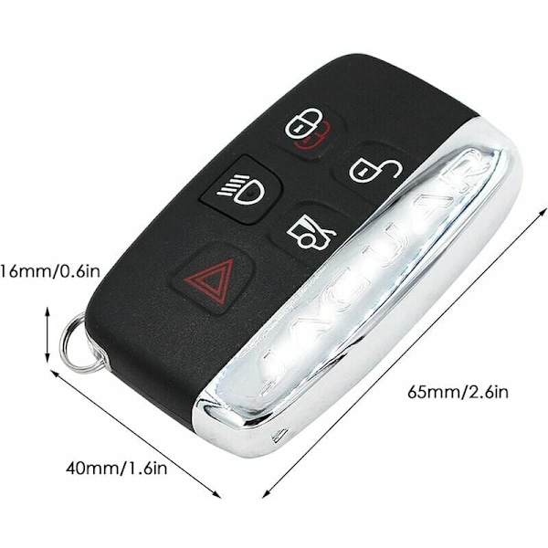 5-painikkeinen auton avaimen kuoren vaihto Jaguar XE XF XJ XK -malleihin