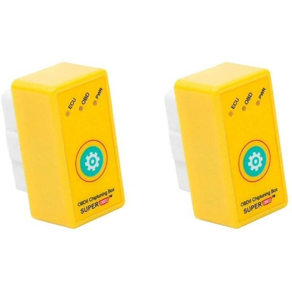 2X Super OBD2 Bil Chip Tuning Boks Plug and Drive Mere Kraft / Mere Drejningsmoment Ligesom Nitro Accord Passer til Benzinbiler