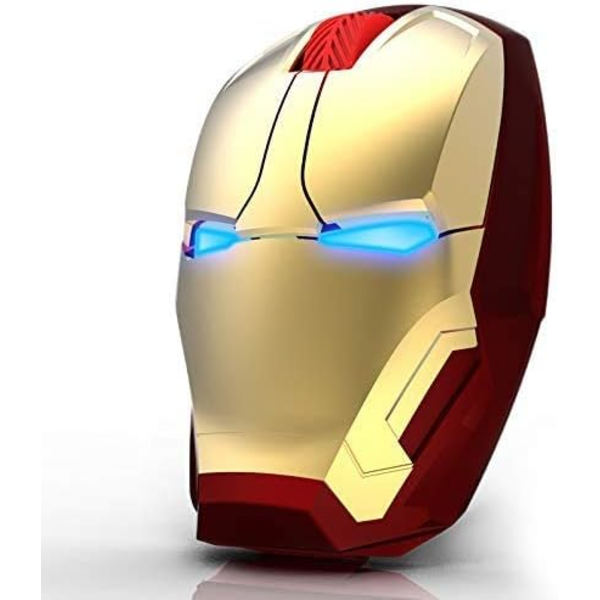 Ergonomic Wireless Mouse Cool Iron Man Mouse 2.4G Portable