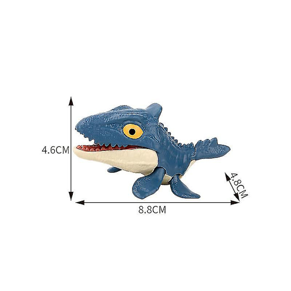 Mini-toimintahahmot Sormien puremat lelut Jurassic Dinosaur Park -reppu riipus Snap Squad T-rex Dino Bite Hand Lapset Pojat Lelut Dark Blue Canyon