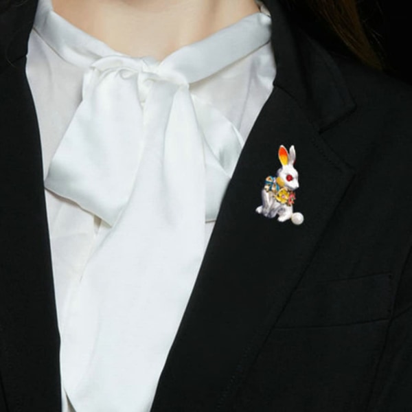 Bunny Brooch Søt Dyr Kanin Lapel Pin Brosje