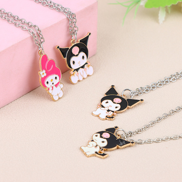 1. Sanrio Kvinder Melody Halskæde Kuromi Cinnamoroll Kawai B