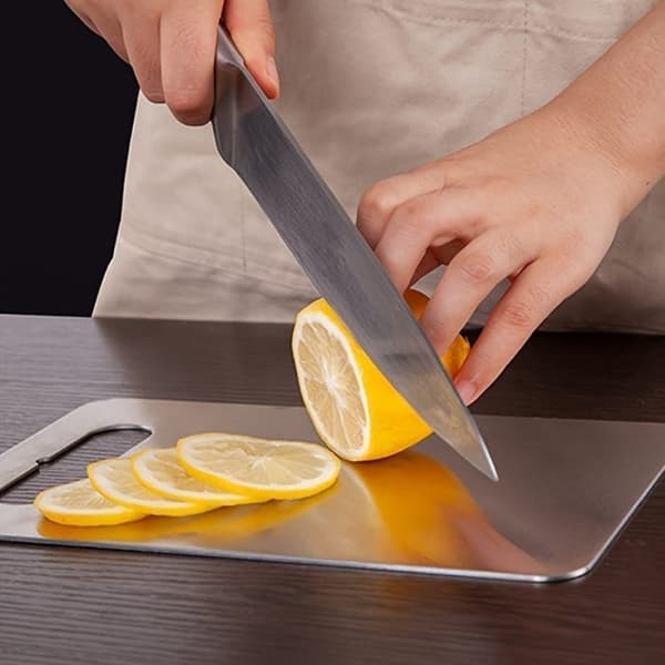 3-pack Double-Sided Stainless Steel Cutting Boards - Mold-Resistant and Water-Repellent for the Kitchen