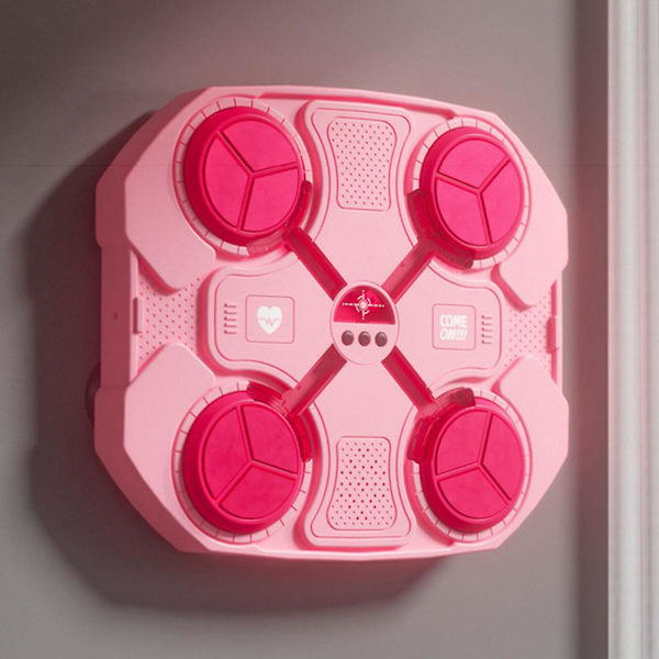 Musikboxningsmaskin för barn 2024 med handskar Bluetooth Smart Boxningsträning Väggmål Punching Pads för barn födelsedag julgåva svart Black Ordinary Style
