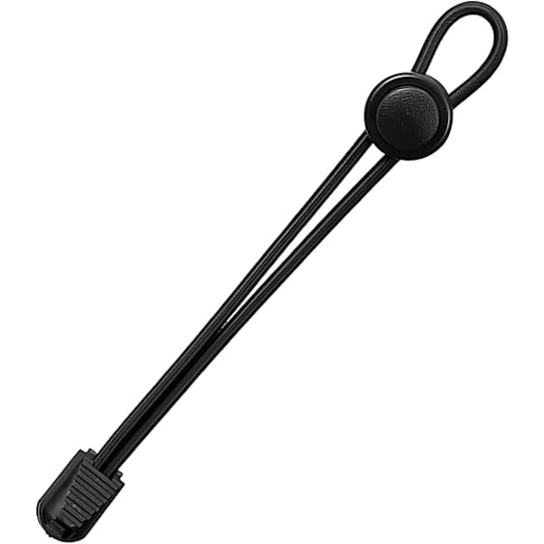 Elastiske snørebånd 1 par til voksne/børn, ingen grund til at binde elastiske låsesnørebånd (sort) black